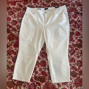 Talbots Women's Cropped White Jeans